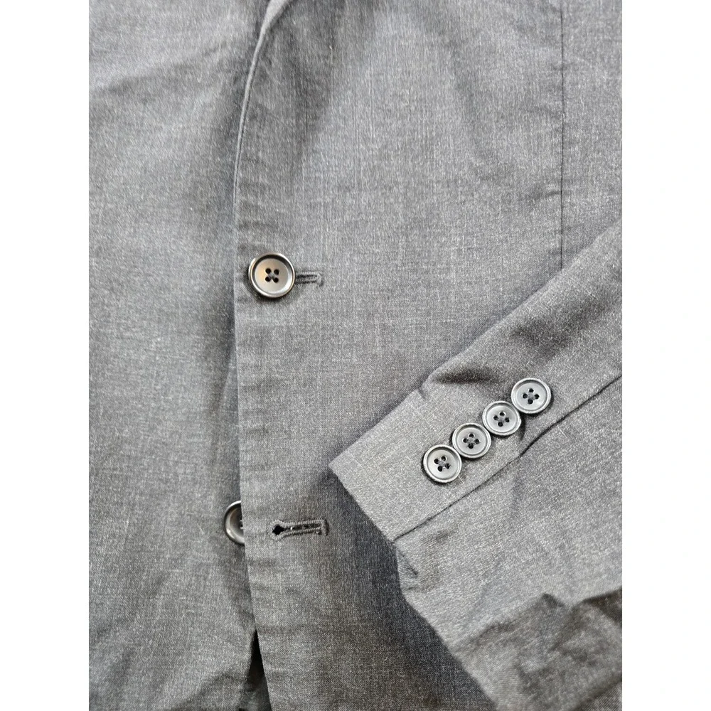 J.Crew Blazer Men 40R Charcoal Gray Wool Blend Two Button Sport Coat Suit Jacket